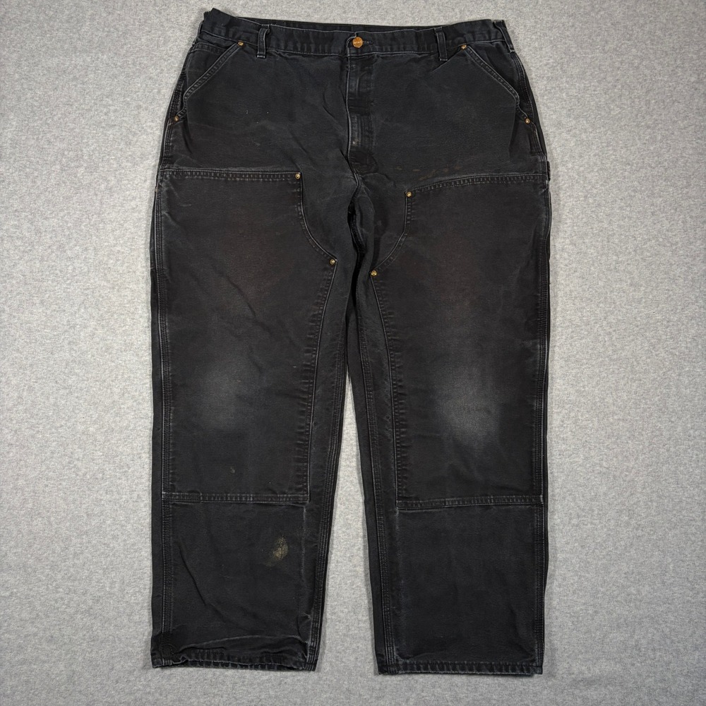 Carhartt Double Knee Loose Fit Canvas Carpenter Pants 42x30 (38x28) B01 USA Made